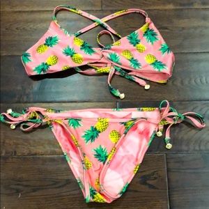 Wild fox pineapple print bikini
